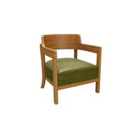KIBONCY Mid Century Vintage Wood Frame Accent Chair & Double Loveseat Sofa Set,Leather Arm & Armless Side Chairs, Multi-Color Compact Seating for Living Room(B)