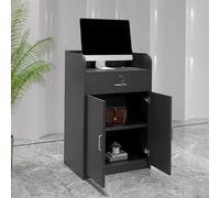 KIBONCY Mini bancone for cassiere, piccolo tavolo da reception moderno con armadietto for barbiere, boutique, negozio al dettaglio(J,60x42x95cm)