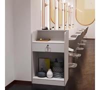KIBONCY Mini bancone for cassiere, piccolo tavolo da reception moderno con armadietto for barbiere, boutique, negozio al dettaglio(P,80x42x95cm)