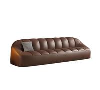 KIBONCY Minimalist Bubble Leather Sofa, 4-Seater Tufted Couch with Decor Pillow for Lounge & Waiting Area id-Century PU,Multi Colors(A,100cm)