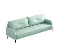 KIBONCY Minimalist Cat Claw Leather Couch,Scratch Resistant Waterproof with Metal Legs, Pet Friendly Upholstery for Modern Living Room(B,80cm)