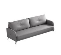 KIBONCY Minimalist Cat Claw Leather Couch,Scratch Resistant Waterproof with Metal Legs, Pet Friendly Upholstery for Modern Living Room(A,190cm)
