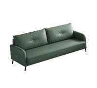 KIBONCY Minimalist Cat Claw Leather Couch,Scratch Resistant Waterproof with Metal Legs, Pet Friendly Upholstery for Modern Living Room(D,80cm)