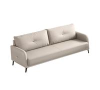 KIBONCY Minimalist Cat Claw Leather Couch,Scratch Resistant Waterproof with Metal Legs, Pet Friendly Upholstery for Modern Living Room(C,180cm)