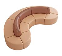 KIBONCY Minimalist Curved Sofa and Table Set,Space Saving Curved Sofa Modular Play, for Hotel Lobby, Office, Restaurant, Waiting Room(1)
