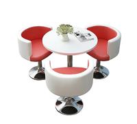 KIBONCY Modern 3-Piece Round Table and Swivel Chair Set, Compact with Chairs, Dining for Small Family Gatherings(O)