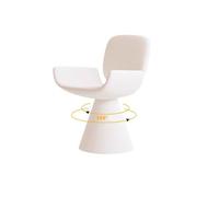 KIBONCY Modern 360° Swivel Vanity Chair, Stool Chairs Sturdy Base, Barrel Accent Armchair for Selection for Dressing Table/Bedroom/Living Room(C)