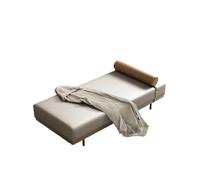 KIBONCY Modern Accent Bench, Faux Leather Chaise Lounge - Comfortable Window Seat with Cylindrical Pillow, Durable Construction,for Entryway Bedroom(D,180x40x42cm)