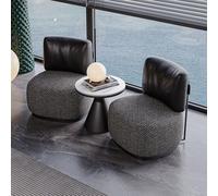 KIBONCY Modern Accent Chair Armless with Backrest Upholstered Cozy Living Room or Bedroom for(E-50cm)