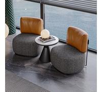 KIBONCY Modern Accent Chair Armless with Backrest Upholstered Cozy Living Room or Bedroom for(H-60cm)
