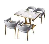 KIBONCY Modern Accent Chair & Table Desk Set,Modern Upholstered Armchair & Table Desk Set, For Home Office, Dining Room, Living Room(11)