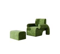 KIBONCY Modern Accent Chair, Velvet Upholstered Armchair Luxury, for Bedroom(D)