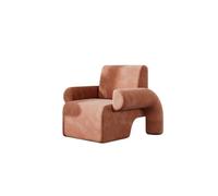 KIBONCY Modern Accent Chair, Velvet Upholstered Armchair Luxury, for Bedroom(G)