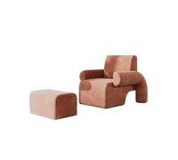 KIBONCY Modern Accent Chair, Velvet Upholstered Armchair Luxury, for Bedroom(H)