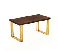 KIBONCY Modern Accent Chair with Gold Metal Frame, Upholstered Single Leisure, Orange Faux Leather Sofa Armchair for Living Room Office Cafe(E)