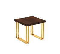 KIBONCY Modern Accent Chair with Gold Metal Frame, Upholstered Single Leisure, Orange Faux Leather Sofa Armchair for Living Room Office Cafe(D)