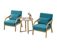 KIBONCY Modern Accent Chair with Solid Wood Frame, Upholstered Linen Fabric Armchair for Living Room Bedroom Reading Nook Home Office Furniture(E)