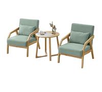 KIBONCY Modern Accent Chair with Solid Wood Frame, Upholstered Linen Fabric Armchair for Living Room Bedroom Reading Nook Home Office Furniture(H)