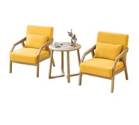 KIBONCY Modern Accent Chair with Solid Wood Frame, Upholstered Linen Fabric Armchair for Living Room Bedroom Reading Nook Home Office Furniture(D)