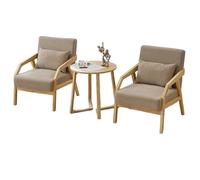 KIBONCY Modern Accent Chair with Solid Wood Frame, Upholstered Linen Fabric Armchair for Living Room Bedroom Reading Nook Home Office Furniture(I)