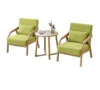 KIBONCY Modern Accent Chair with Solid Wood Frame, Upholstered Linen Fabric Armchair for Living Room Bedroom Reading Nook Home Office Furniture(F)