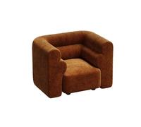 KIBONCY Modern Boucle Accent Chair - Cozy Corner Modular Single Sofa Customizable Component for Living Room(B)