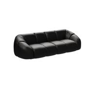 KIBONCY Modern Bubble Leather Sofa, 3-Seater Modular Cloud Sectional Couch, High Resilience Padded Curved for Living Room Apartment Lobby