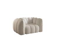 KIBONCY Modern Channel Tufted Bubble Boucle Sofa, Freely Combinable Teddy Fabric Modular Couch, Deep Seat Cloud Upholstered for Small Apartment(A)