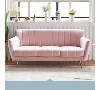 KIBONCY Modern Chenille Loveseat Sofa, Velvet with Flower Shaped Back, Couch Comfy for Living Room/Bedroom(B,1.6m)