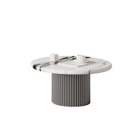 KIBONCY Modern Coffee Table Central end Tables for Living Room,Mid-Century Round for Dining Kitchen(0.6m)