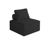 KIBONCY Modern Corduroy Accent Chair, Comfortable Modular Sofa with Neck Support Pillow, Fashionable Tufted Seat, Space-Saving Furniture for Small Spaces(D,80x80x40cm)