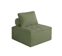 KIBONCY Modern Corduroy Accent Chair, Comfortable Modular Sofa with Neck Support Pillow, Fashionable Tufted Seat, Space-Saving Furniture for Small Spaces(B,60x60x40cm)
