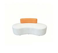 KIBONCY Modern Curved Circular Modular Sofa, Colorful Stool Set, Freely Combinable Fabric Couch for Multi Indoor Scenes(B)
