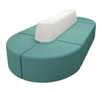 KIBONCY Modern Curved Leisure Reception Sofa Simple Curved Sofa Cabinet Combination, for Office Lobby, Hotel Lobby, Company Training Center(5)