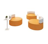 KIBONCY Modern Curved Round Modular Sofa, Multi-Shape Seating Set Stain Resistant Fabric Seats for Kindergarten & Playroom(C)