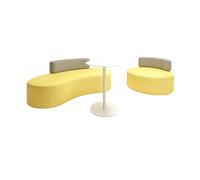 KIBONCY Modern Curved Round Modular Sofa, Multi-Shape Seating Set Stain Resistant Fabric Seats for Kindergarten & Playroom(A)