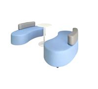 KIBONCY Modern Curved Round Modular Sofa, Multi-Shape Seating Set Stain Resistant Fabric Seats for Kindergarten & Playroom(G)