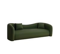 KIBONCY Modern Curved Sectional Sofa Luxury Comfortable for Living Room with Chair, Solid Wood Frame Couch for(B,230cm)