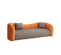 KIBONCY Modern Curved Sectional Sofa Luxury Comfortable for Living Room with Chair, Solid Wood Frame Couch for(A,230cm)