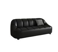 KIBONCY Modern Curved Sectional Sofa Mid-Century Cloud Sofas Couches for Living Room Leather Couch for Small Apartments/Home Offices(D,200x70x65cm)