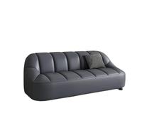 KIBONCY Modern Curved Sectional Sofa Mid-Century Cloud Sofas Couches for Living Room Leather Couch for Small Apartments/Home Offices(E,165x70x65cm)