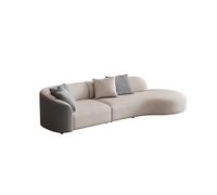 KIBONCY Modern Curved Sofa, Comfortable Living Room Furniture Premium Fabric, Versatile Home Seating Solution Easy to Clean Couch(E)