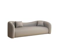 KIBONCY Modern Curved Sofa with Soft Cushions - Leather Upholstery, Minimalist Wave Design Couch for Living Room,Stylish Silhouette for Home Decor(B,150cm)