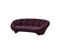 KIBONCY Modern Curved Teddy Cloud Sofa, Button Tufted 2-3 Seater Textured Fabric Couch, Ergonomic Lounge for Living Room Salon