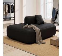 KIBONCY Modern Fabric Modular Accent Sofa, Curved Sectional,Living Room Sofas Comfy Lounge(B,100x100x40cm)