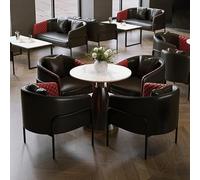 KIBONCY Modern Faux Leather Seating Set, Luxury Quilted Sofa, Collection Accent & Armchairs for Lounge(B,70cm)