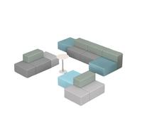 KIBONCY Modern Irregular Guest Sofa - Heavy-Duty Easy-Maintain Seating Unique Shaped Reception Compact Couch(4)