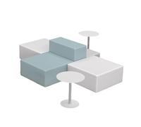 KIBONCY Modern Irregular Guest Sofa - Heavy-Duty Easy-Maintain Seating Unique Shaped Reception Compact Couch(9)