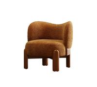 KIBONCY Modern Lazy Chair, Solid Wood Wingback Accent, Oversized Comfy Reading, for Bedroom Living Room(A)