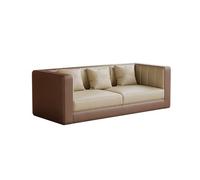 KIBONCY Modern Leather Sofa & Accent Chair Luxury and Armchair Couch with Wingback for Home & Office(D)